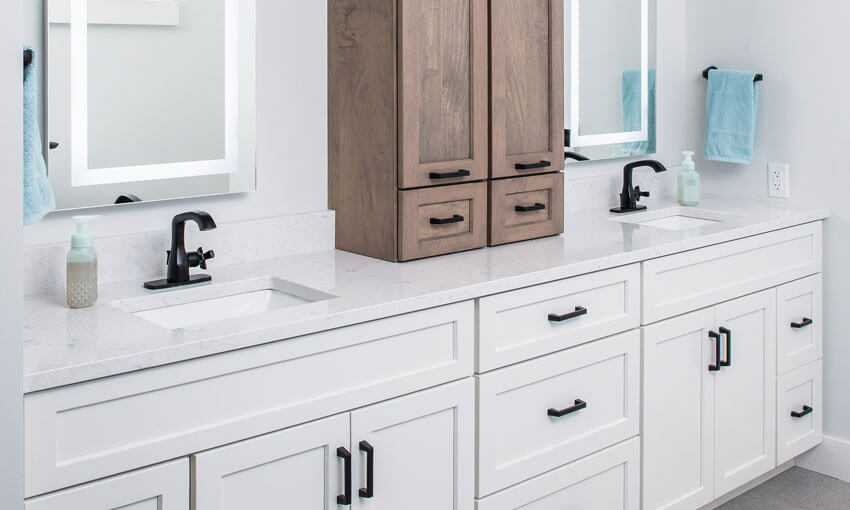 River Woodworking Jones Bathroom Cabinets