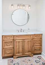 River Woodworking Round Bathroom Cabinets 2