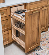 River Woodworking Round Bathroom Cabinets Pullout Drawer 2