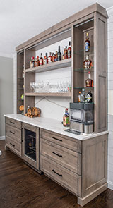 River Woodworking Bar 2 Cabinets