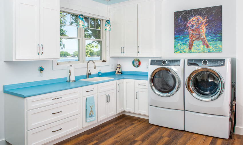 River Woodworking Azul Laundry Room Cabinets