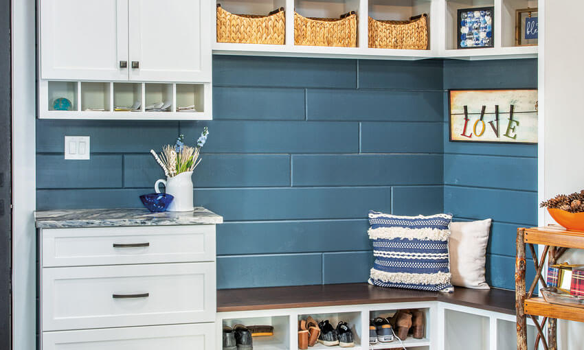 River Woodworking Blue Island Mudroom Cabinets