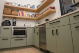 River Woodworking Clean Contemporary Slab Door Pantry Cabinetry 2